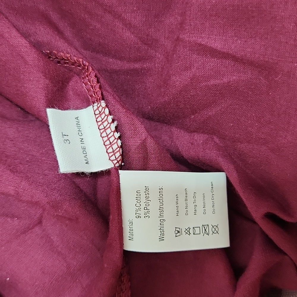 2Bunnies 3T WINE Tulla & White Lace Flower Girl Dress - Picture 5 of 8